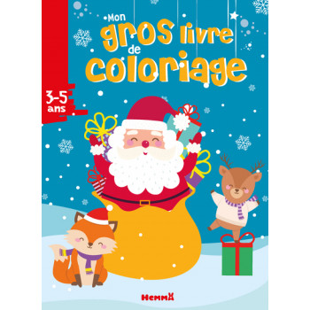 Mon gros livre de coloriage (Père Noël + renne et renard)
