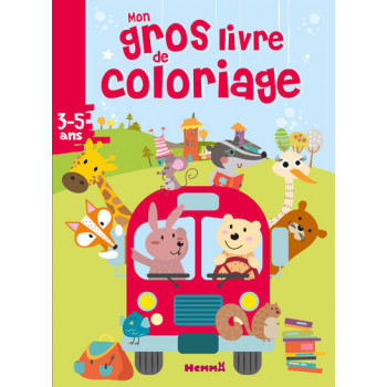 Mon gros livre de coloriage (Bus animaux)