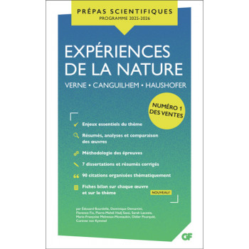 Expériences de la nature Prépas scientifiques