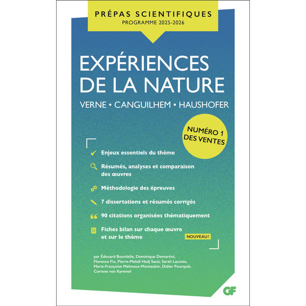 Expériences de la nature Prépas scientifiques