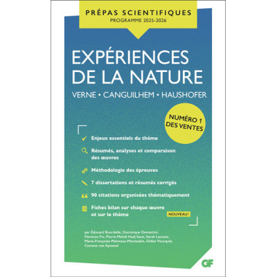 Expériences de la nature Prépas scientifiques